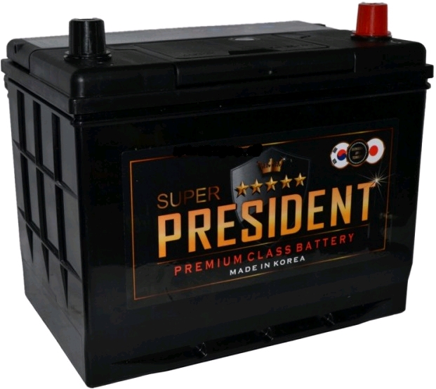 Автомобильный аккумулятор President 72 А/Ч, обратная полярность