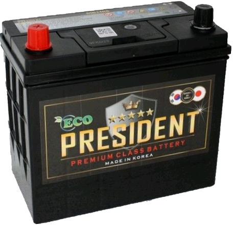 Автомобильный аккумулятор President 50 А/Ч, прямая полярность