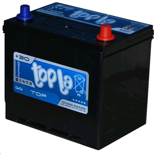 Автомобильный аккумулятор TOPLA 60 А/Ч, обратная полярность