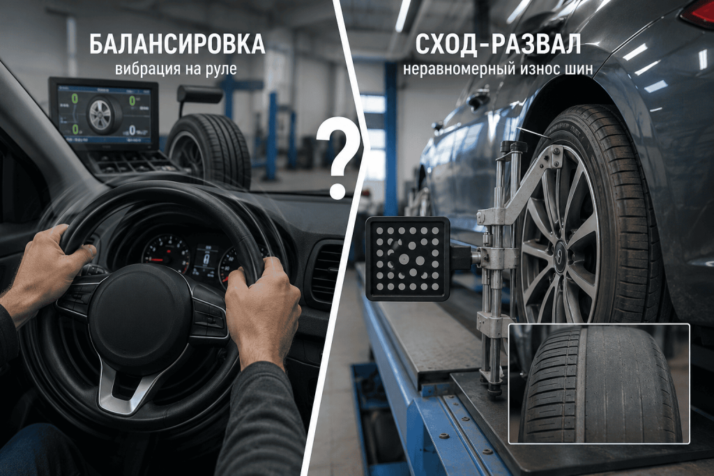 Вибрация на руле и «съеденная» резина: когда нужна балансировка, а когда - сход-развал?