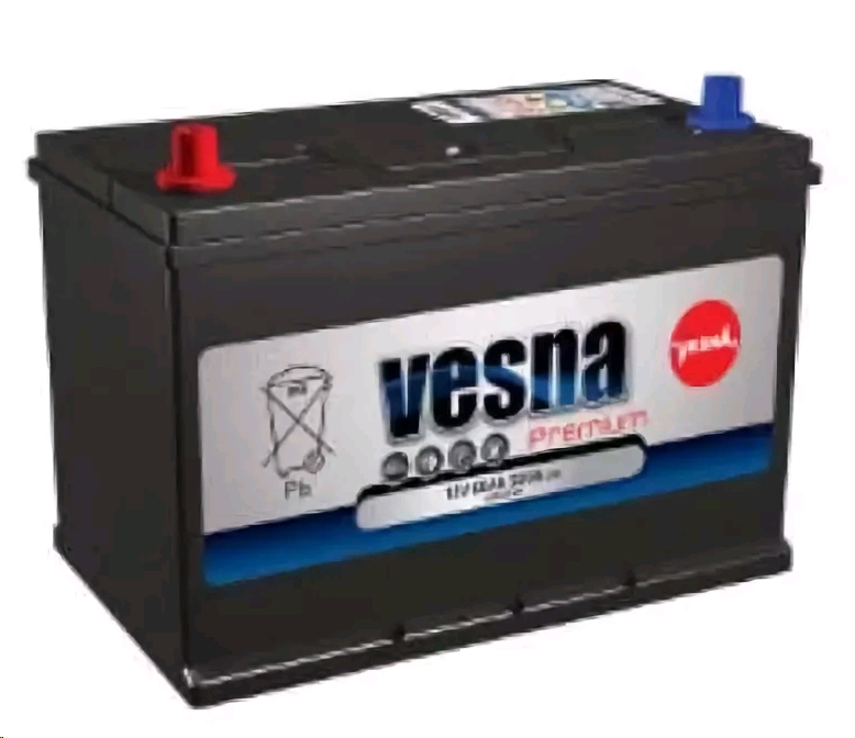 Автомобильный аккумулятор VESNA 75 А/Ч, обратная полярность