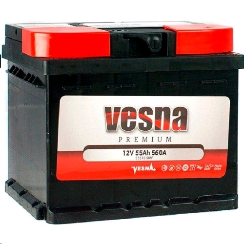 Аккумулятор VESNA 6СТ-55 о.п низкий Аккумулятор