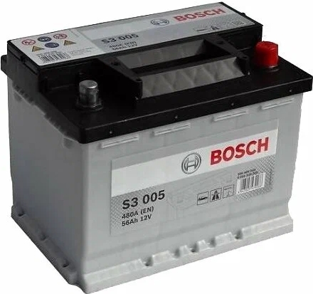 Автомобильный аккумулятор BOSCH 56 А/Ч, обратная полярность