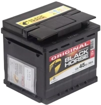 Автомобильный аккумулятор Black Horse 45 А/Ч, обратная полярность