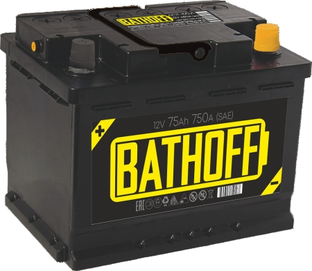 Аккумулятор Bathoff 6СТ-75.0 п.п. VL Аккумулятор