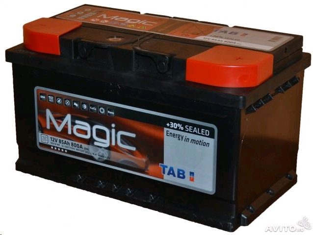 Автомобильный аккумулятор TAB 85 А/Ч, обратная полярность