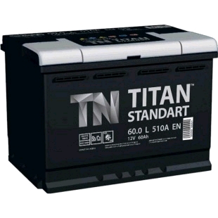 Автомобильный аккумулятор TITAN 60 А/Ч, обратная полярность