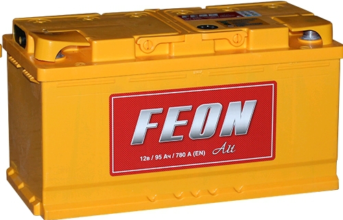 Автомобильный аккумулятор Feon 95 А/Ч, обратная полярность