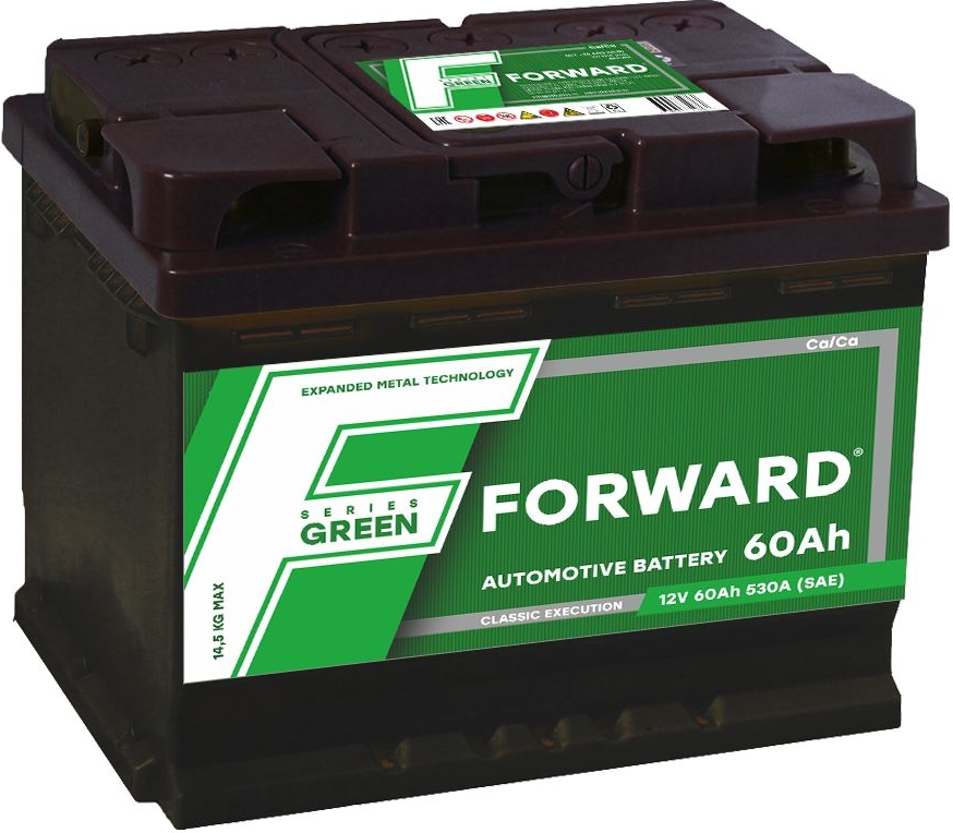 Автомобильный аккумулятор Giver 60 А/Ч, прямая полярность