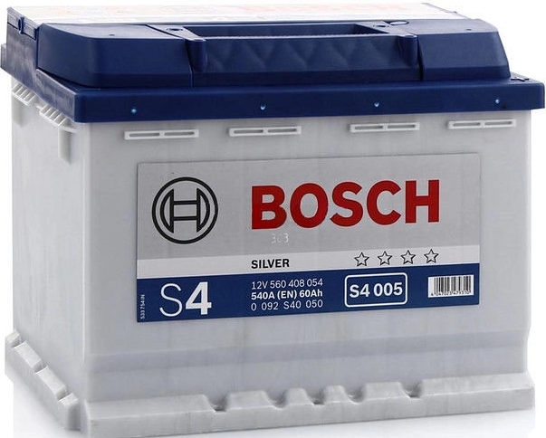 Автомобильный аккумулятор BOSCH 60 А/Ч, обратная полярность