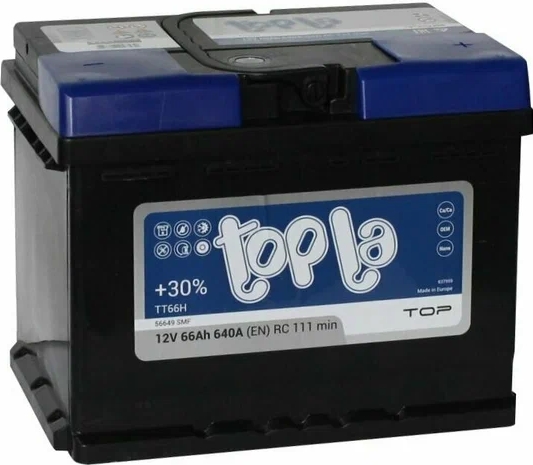 Автомобильный аккумулятор TOPLA 75 А/Ч, обратная полярность Автомобильный аккумулятор TOPLA 75 А/Ч, обратная полярность