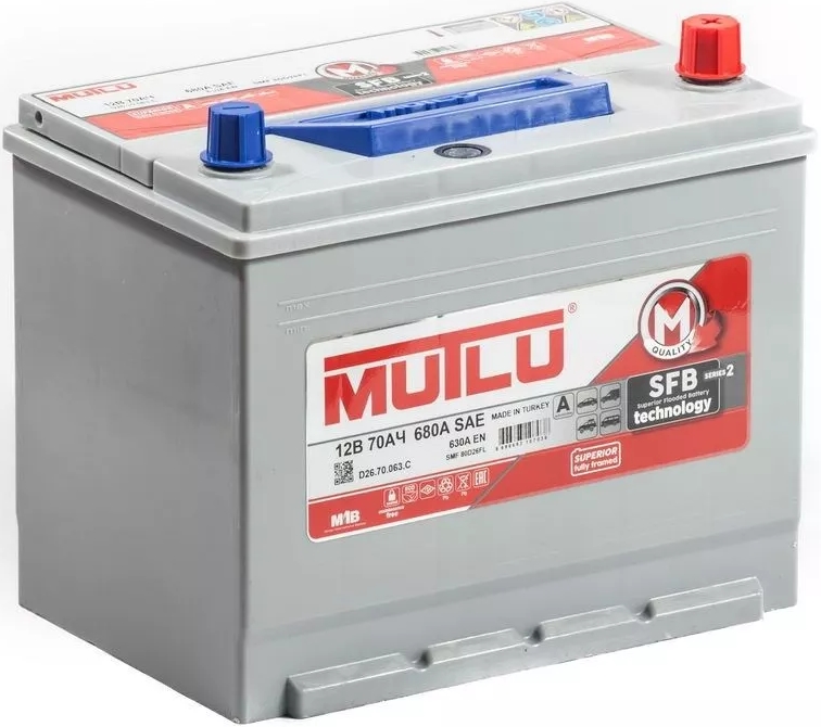 Автомобильный аккумулятор MUTLU 70 А/Ч, обратная полярность