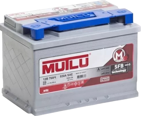 Автомобильный аккумулятор MUTLU 76 А/Ч, прямая полярность