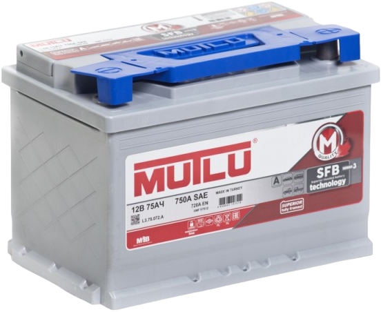 Автомобильный аккумулятор MUTLU 75 А/Ч, прямая полярность Автомобильный аккумулятор MUTLU 75 А/Ч, прямая полярность