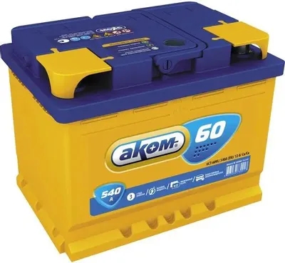 Автомобильный аккумулятор Саратов 60 А/Ч, прямая полярность