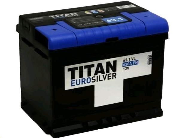 Автомобильный аккумулятор TITAN 63 А/Ч, прямая полярность Автомобильный аккумулятор TITAN 63 А/Ч, прямая полярность