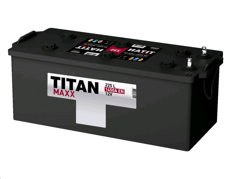Автомобильный аккумулятор TITAN 225 А/Ч, обратная полярность