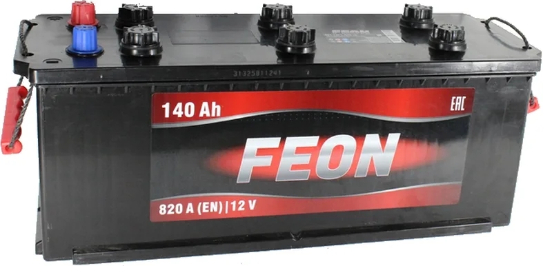 Автомобильный аккумулятор Feon 140 А/Ч, обратная полярность