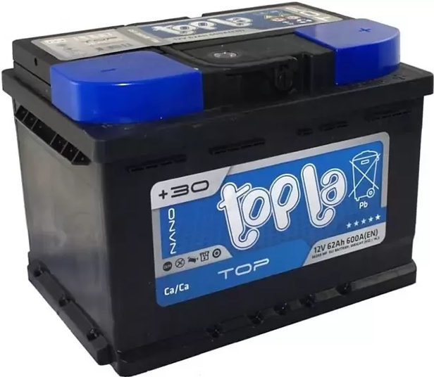 Автомобильный аккумулятор TOPLA 62 А/Ч, обратная полярность Автомобильный аккумулятор TOPLA 62 А/Ч, обратная полярность