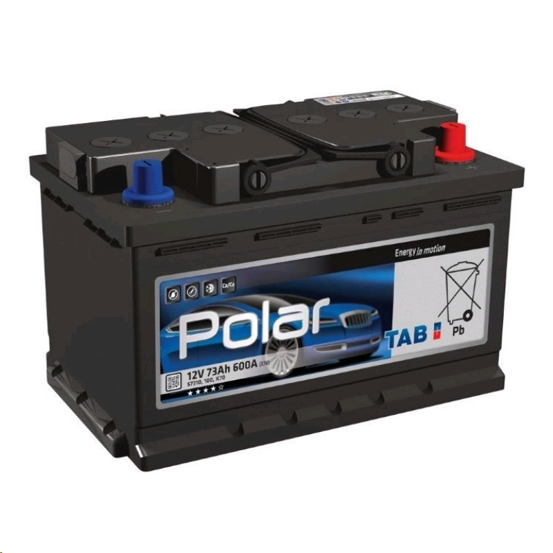 Автомобильный аккумулятор TAB 73 А/Ч, обратная полярность Автомобильный аккумулятор TAB 73 А/Ч, обратная полярность