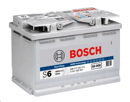 Аккумулятор BOSCH - S6 12V 70А/ч 760А оп.