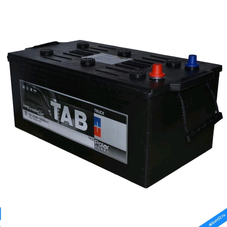 Автомобильный аккумулятор TAB 225 А/Ч, прямая полярность