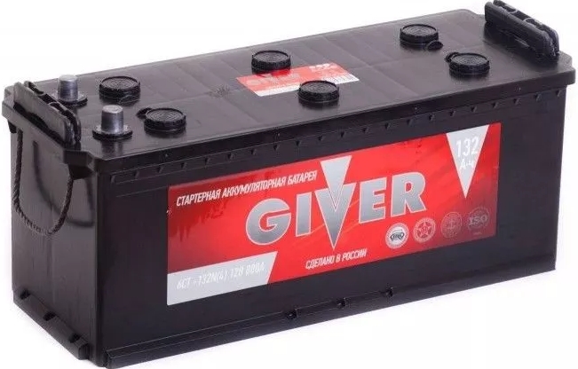 Автомобильный аккумулятор Giver 132 А/Ч, прямая полярность