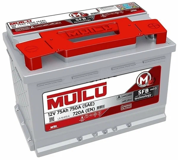 Автомобильный аккумулятор MUTLU 75 А/Ч, обратная полярность Автомобильный аккумулятор MUTLU 75 А/Ч, обратная полярность