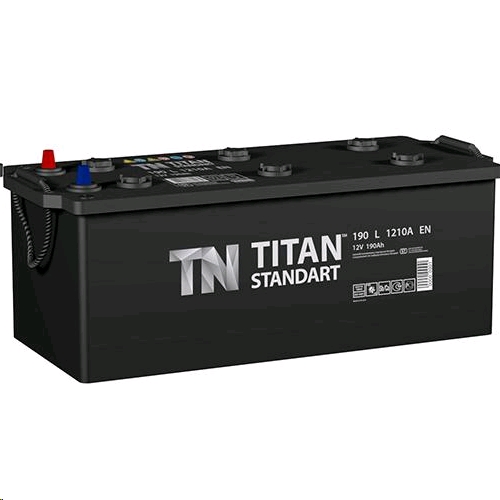 Автомобильный аккумулятор TITAN 190 А/Ч, обратная полярность