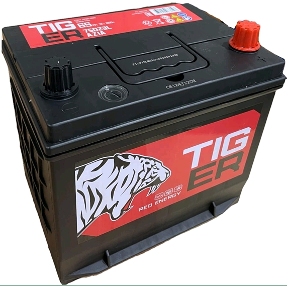 Автомобильный аккумулятор TIGER 65 А/Ч, обратная полярность