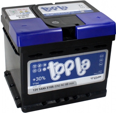 Автомобильный аккумулятор TOPLA 54 А/Ч, обратная полярность Автомобильный аккумулятор TOPLA 54 А/Ч, обратная полярность