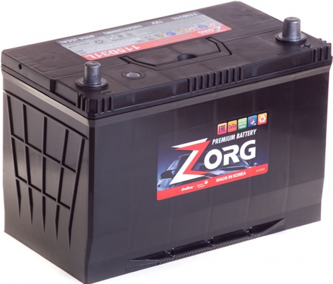 Автомобильный аккумулятор Zorg 65 А/Ч, обратная полярность