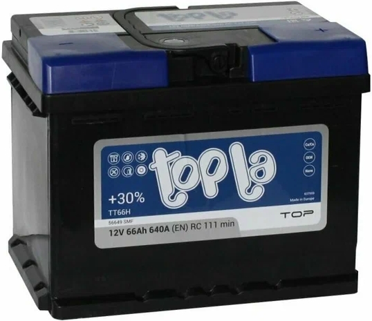 Автомобильный аккумулятор TOPLA 65 А/Ч, обратная полярность Автомобильный аккумулятор TOPLA 65 А/Ч, обратная полярность