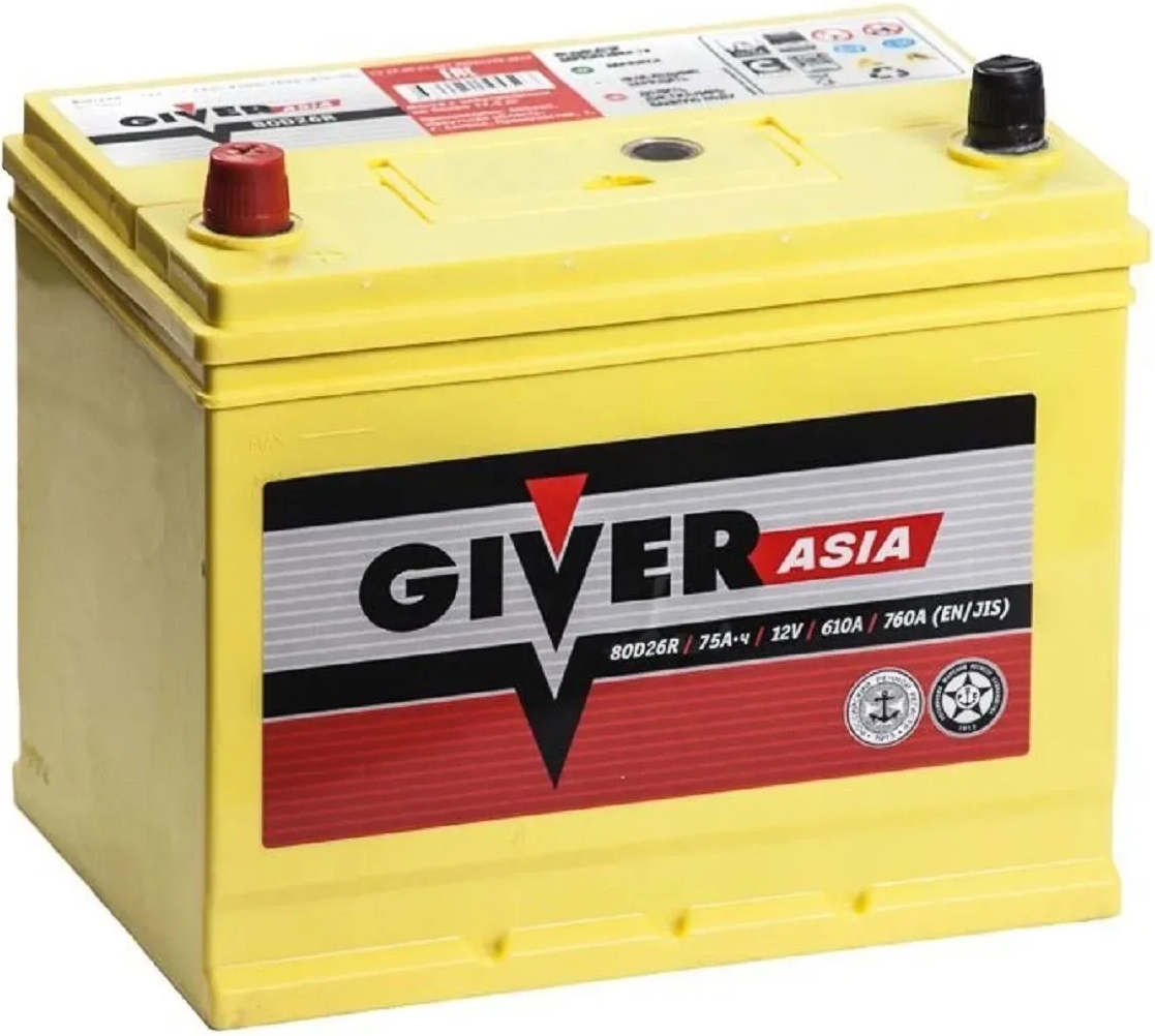 Автомобильный аккумулятор Giver 40 А/Ч, обратная полярность