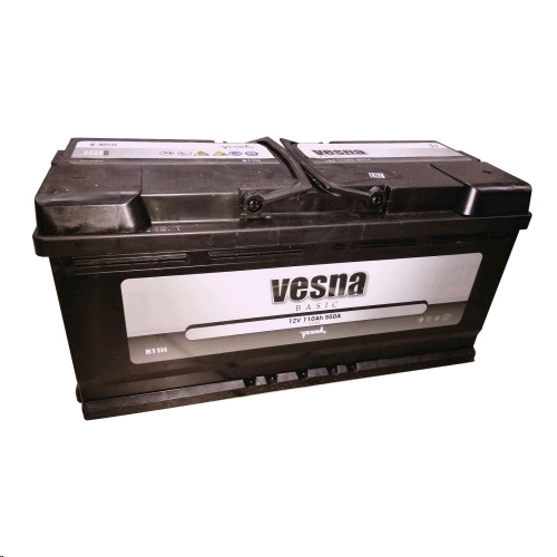 Автомобильный аккумулятор VESNA 110 А/Ч, обратная полярность
