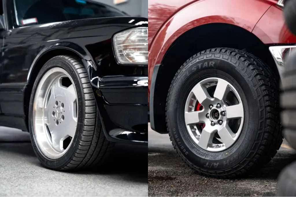 Разный профиль шин