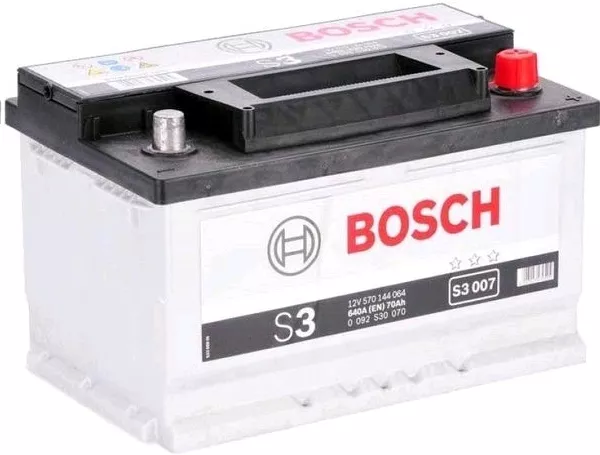 Автомобильный аккумулятор BOSCH 70 А/Ч, обратная полярность