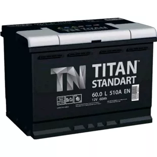 Автомобильный аккумулятор TITAN 60 А/Ч, обратная полярность