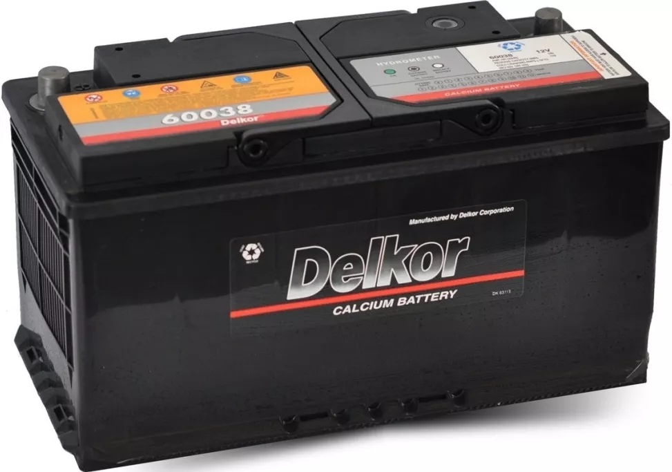 Автомобильный аккумулятор Delkor 100 А/Ч, прямая полярность