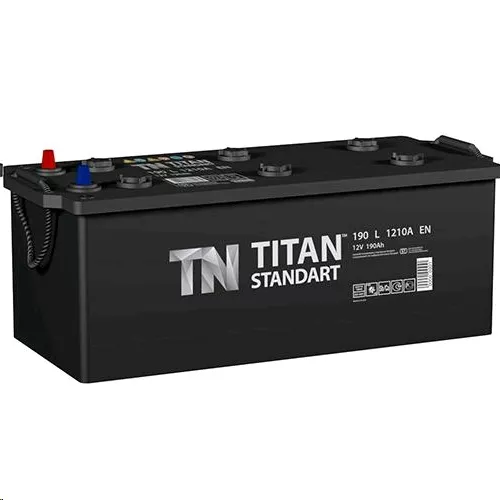 Автомобильный аккумулятор TITAN 190 А/Ч, обратная полярность