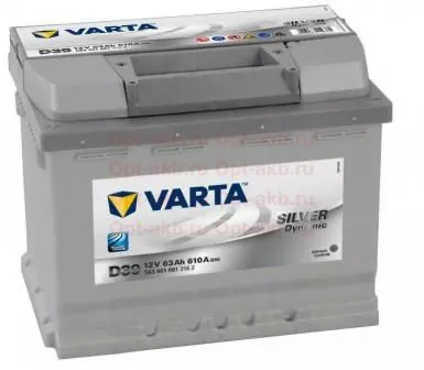 Автомобильный аккумулятор VARTA 63 А/Ч, обратная полярность