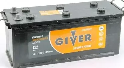 Автомобильный аккумулятор Giver 132 А/Ч, прямая полярность