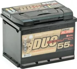 Автомобильный аккумулятор DUO EXTRA 55 А/Ч, прямая полярность