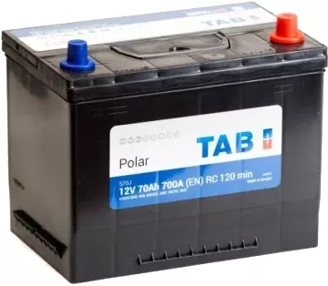 Автомобильный аккумулятор TAB 70 А/Ч, обратная полярность