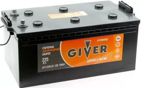 Автомобильный аккумулятор Giver 225 А/Ч, обратная полярность