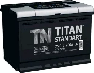 Автомобильный аккумулятор TITAN 75 А/Ч, обратная полярность