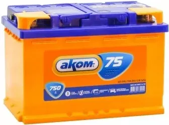 Автомобильный аккумулятор Саратов 75 А/Ч, прямая полярность