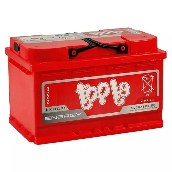 Автомобильный аккумулятор TOPLA 73 А/Ч, обратная полярность