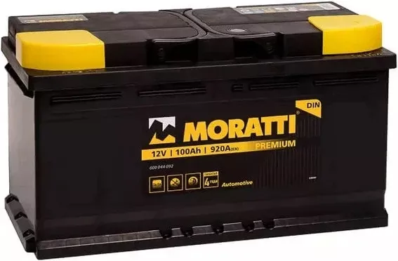 Автомобильный аккумулятор Moratti 100 А/Ч, обратная полярность