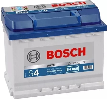 Автомобильный аккумулятор BOSCH 60 А/Ч, прямая полярность